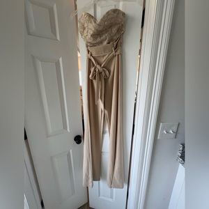 Champagne colored jumpsuit